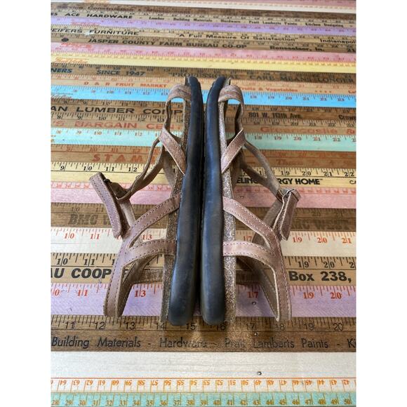 Naot Dorith Sandals Womens Sz 11 EU 42 Strappy Latte Brown Leather Classic - Picture 7 of 10